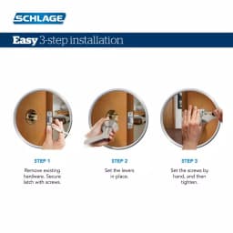 Schlage Birmingham Aged Bronze Passage Door Lever for Hall and Closet Doors thumbnail 2