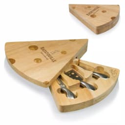 TOSCANA Picnic Time Ratatouille 10 in. Swiss Cheese Board and Tools Set thumbnail 3