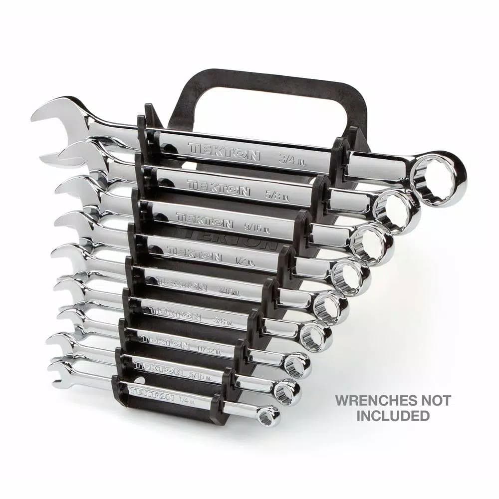 TEKTON 5 in. 9-Tool Store-and-Go Wrench Rack Keeper, Black