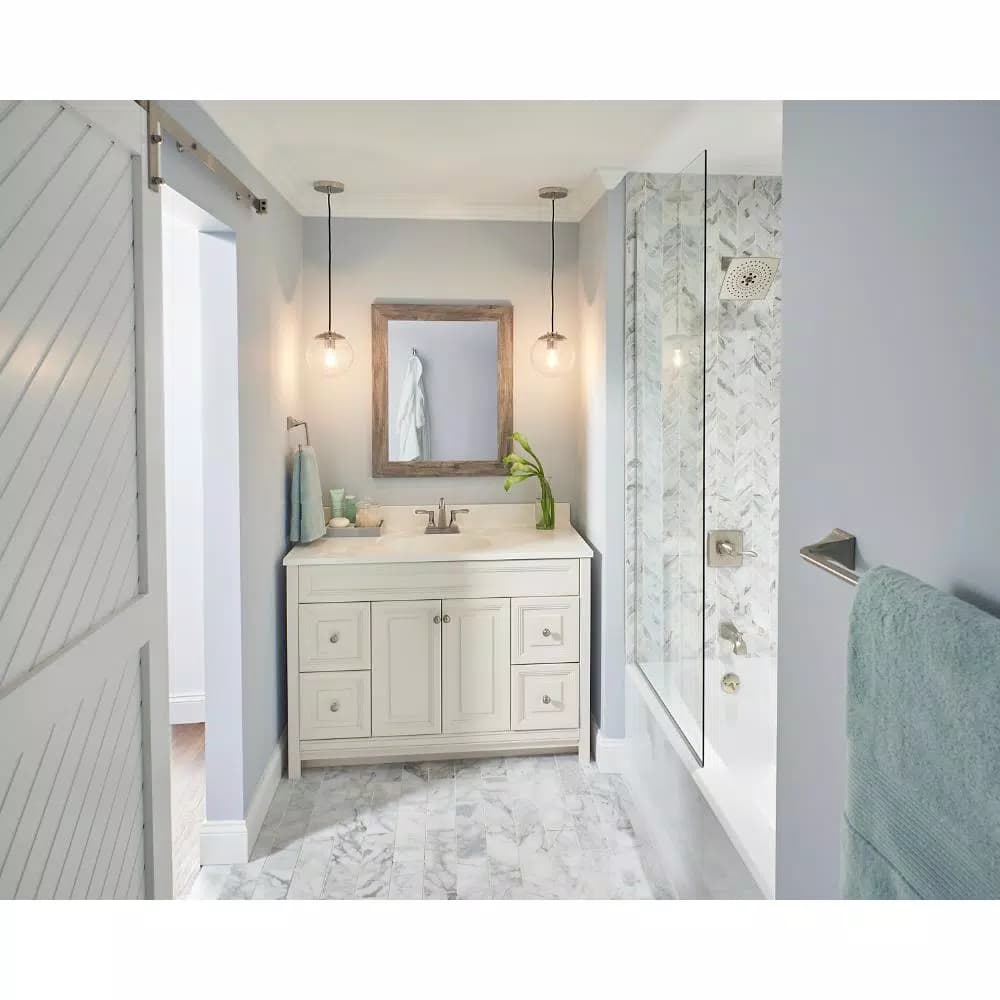 Delta Everly 3-Piece Brushed Nickel Bath Hardware Set with 24 in. Towel Bar