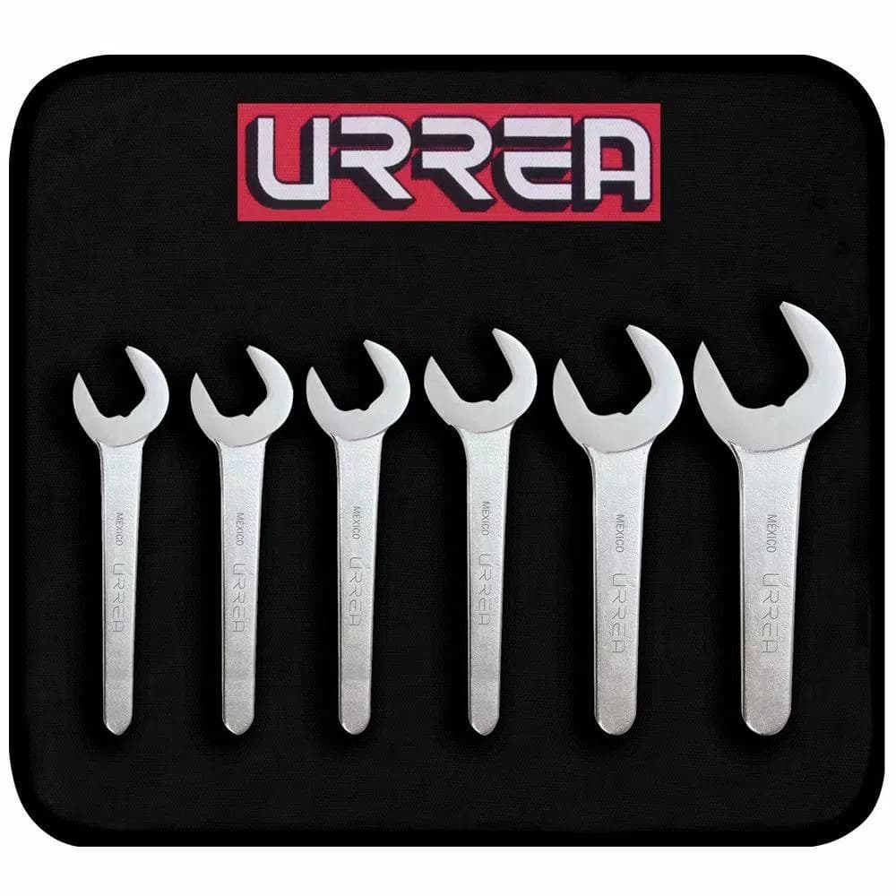 URREA 6-Piece Metric Wrench Set, 41mm to 65mm, Open-End Hand Tools