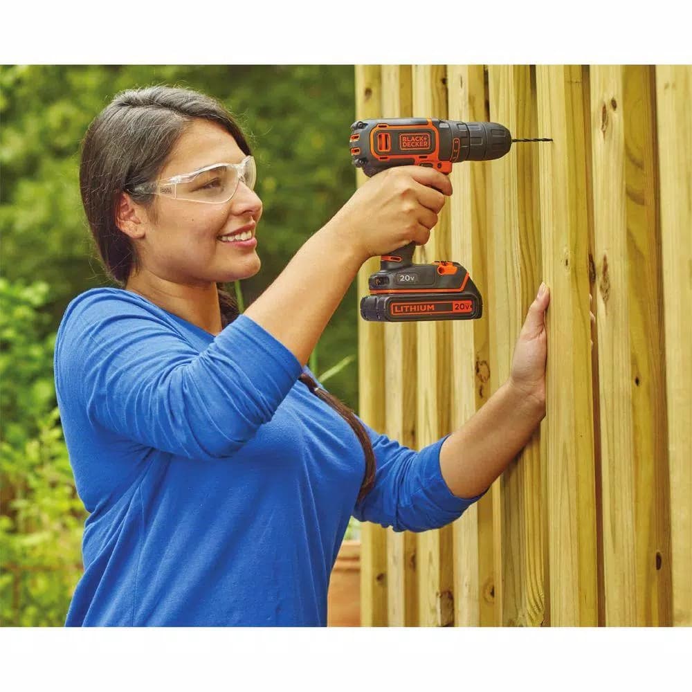 BLACK+DECKER 20V MAX Lithium-Ion Cordless 3/8 in. Drill/Driver Kit with 1.5 Ah Battery and Charger