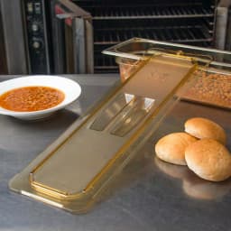 Carlisle StorPlus Amber Flat Lids for 1/2 in. High-Heat Food Pans (Set of 6) thumbnail 2