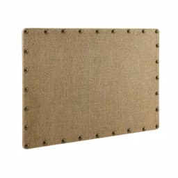 Unbranded Burlap Covered Cork Memo Board with Antique Bronze Nailhead Trim, 24 x 36 in. thumbnail 2