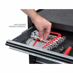 TEKTON 5 in. 9-Tool Store-and-Go Wrench Rack Keeper, Red thumbnail 9