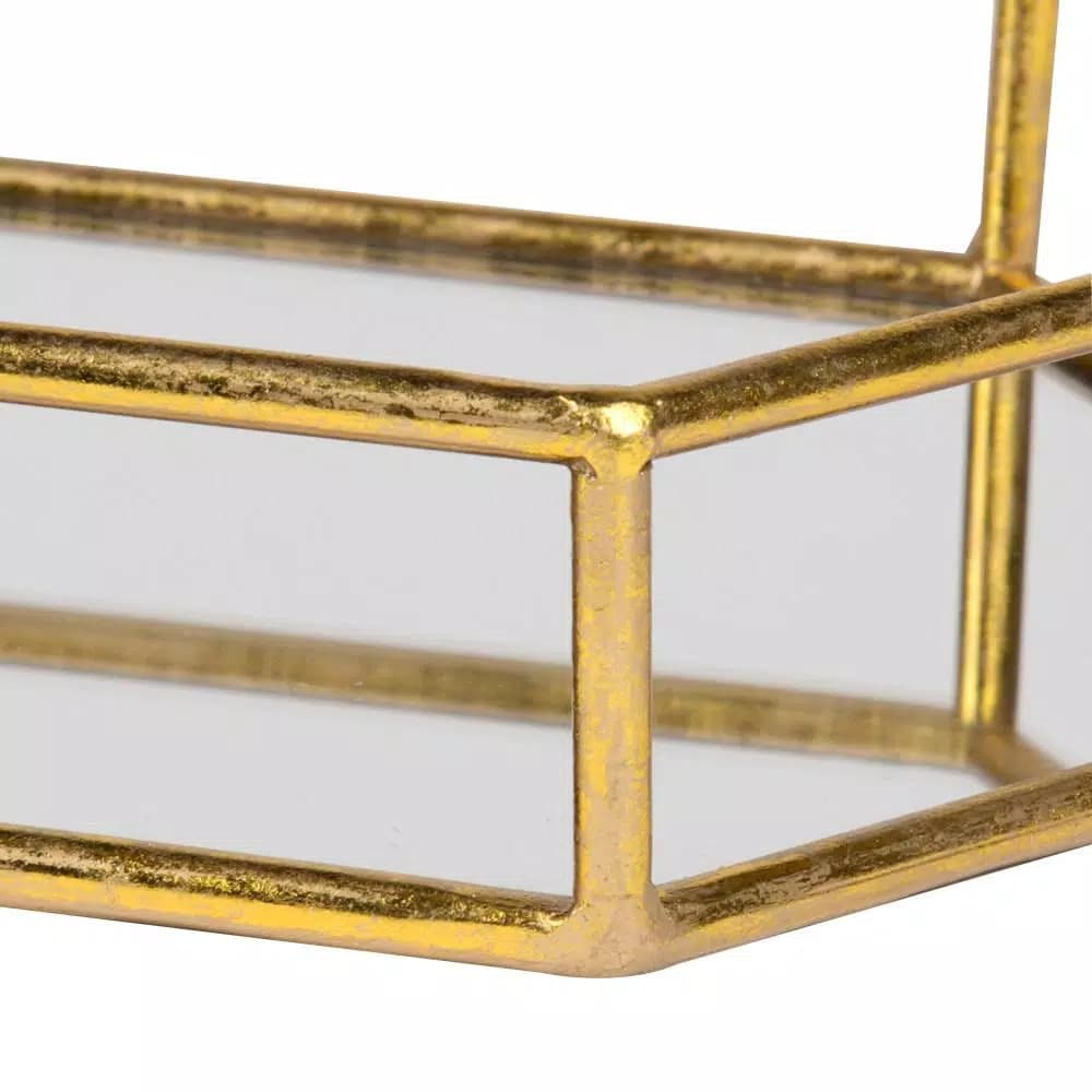 Kate and Laurel Felicia Gold Decorative Mirrored Metal Accent Tray