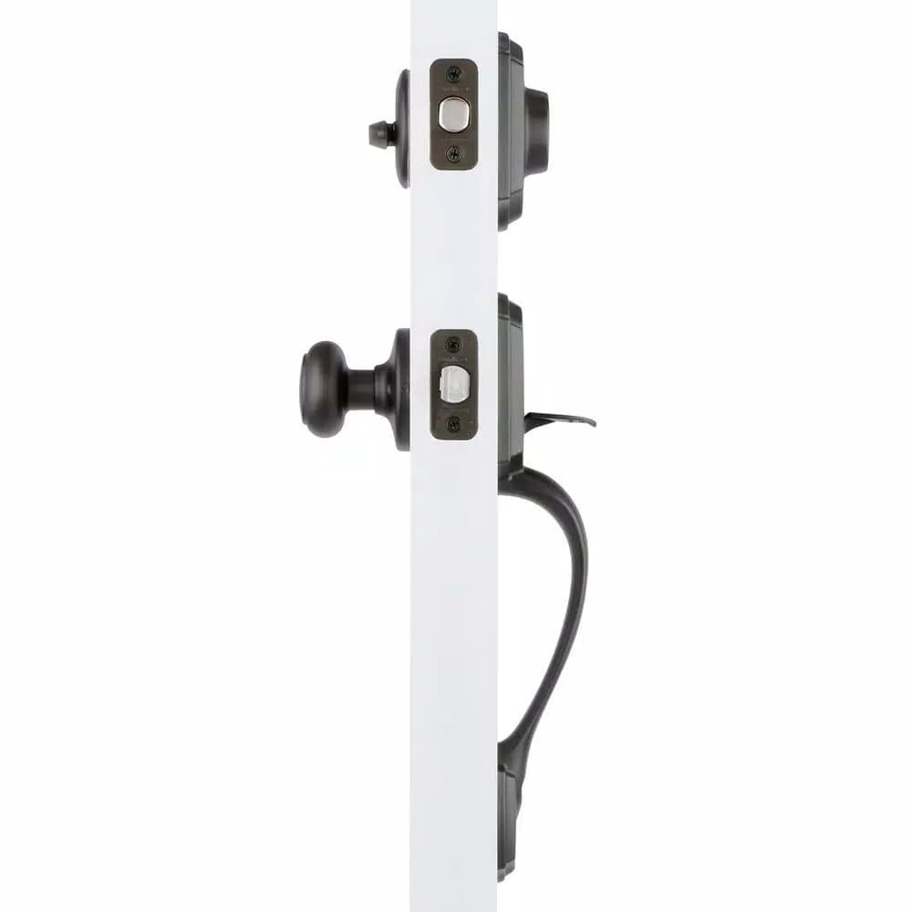 Kwikset Belleview Venetian Bronze Single Cylinder Handleset with Cove Knob and SmartKey Security