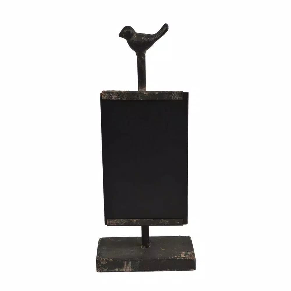 Unbranded Bird's Landing Vintage Black Metal Magnetic Chalkboard with Wood Frame