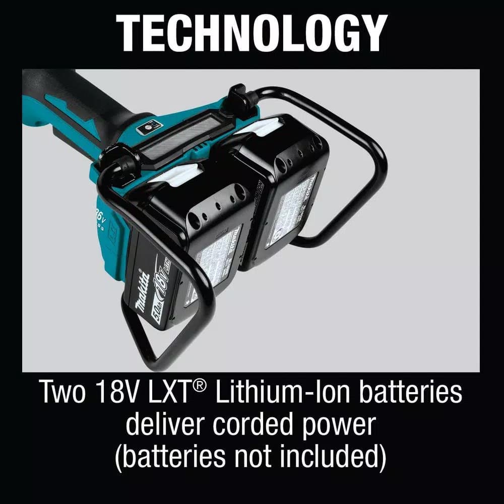 Makita 9 in. 36V X2 LXT Brushless Cordless Angle Grinder with AWS & Electric Brake