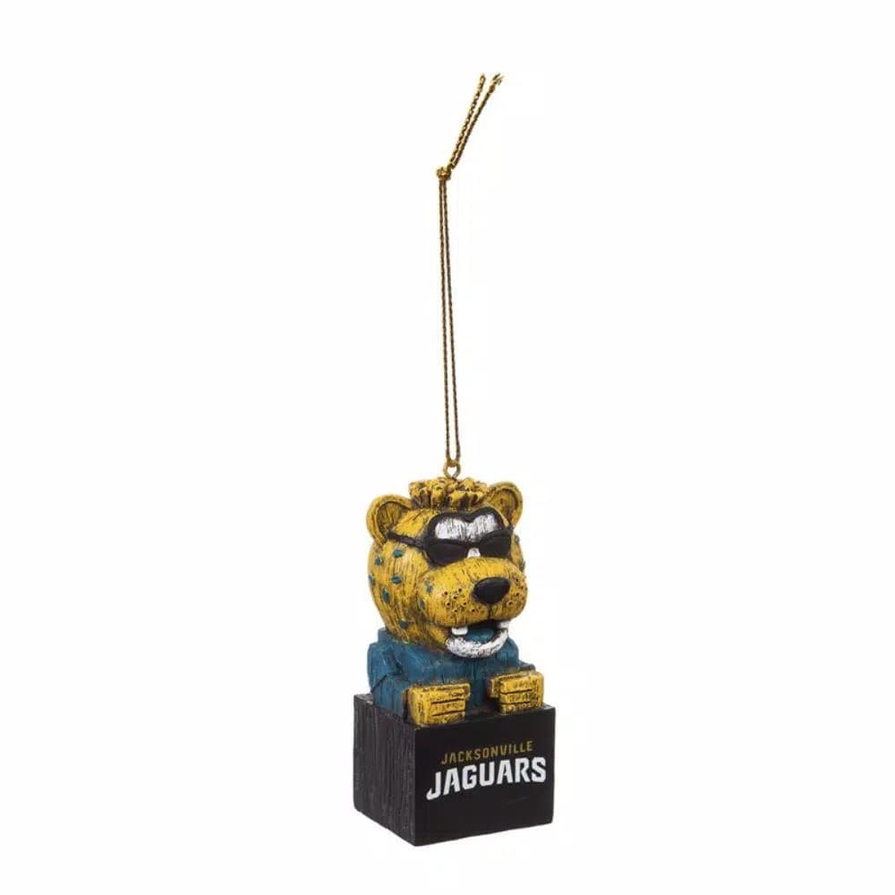 Team Sports America Jacksonville Jaguars NFL Mascot Tiki Totem Christmas Ornament