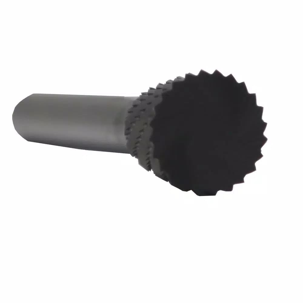 Drill America 3/8 in. x 3/8 in. Inverted Cone Solid Carbide Burr Rotary File Bit, 1/4 in. Shank