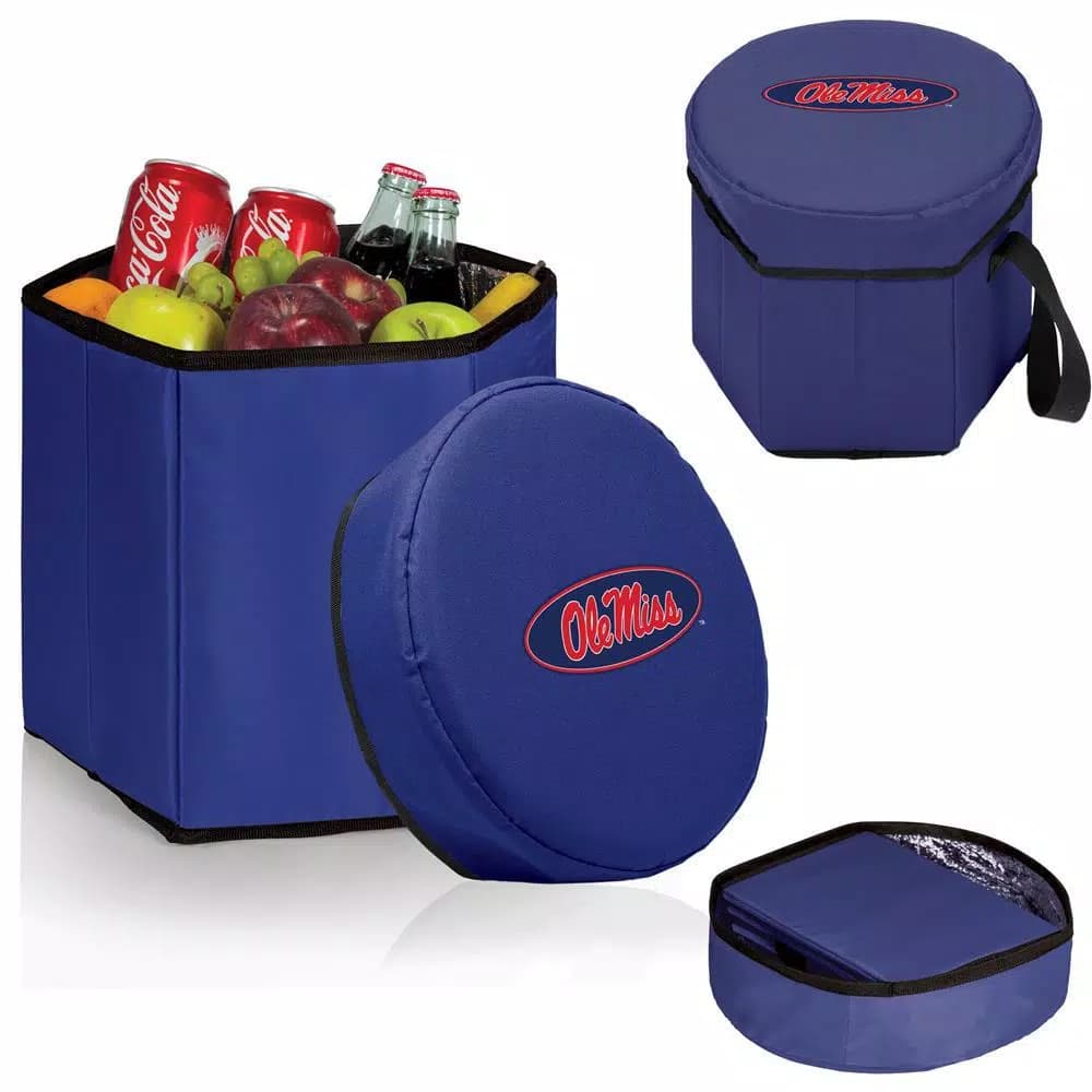 Picnic Time Ole Miss Rebels Navy Bongo 12 Qt. Collapsible Soft-Side Cooler
