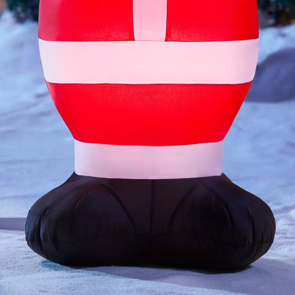 Home Accents Holiday 3.5 ft. Airblown Inflatables Santa Claus Christmas Decoration with LED Lights