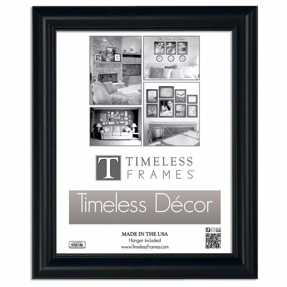 Timeless Frames Boca 10 x 13 in. Black Picture Frame with UV Glass