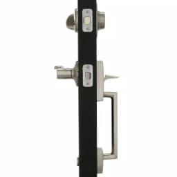 Schlage Century Satin Nickel Single Cylinder Deadbolt with Merano Lever Handleset, Right-Handed thumbnail 2