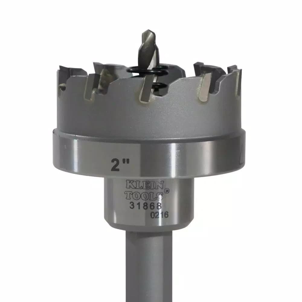 Klein Tools 2 in. Carbide Hole Cutter with Hex Shank and Integrated Flange