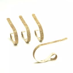 Original MantleClip Gold Glitter Steel MantleClip Stocking Holders, 2.5 in. (4-Pack) thumbnail 1
