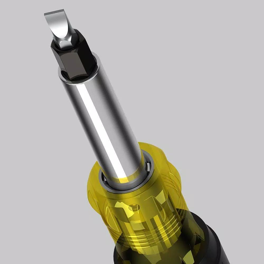 Klein Tools Heavy-Duty Multi-Bit Screwdriver and Nut Driver with Cushion Grip Handle