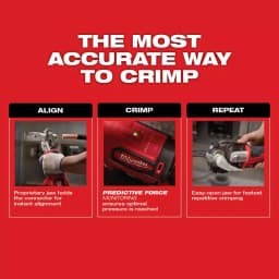 Milwaukee M18 FORCE LOGIC 600 MCM Cordless Crimper Kit with Aluminum Dies thumbnail 6