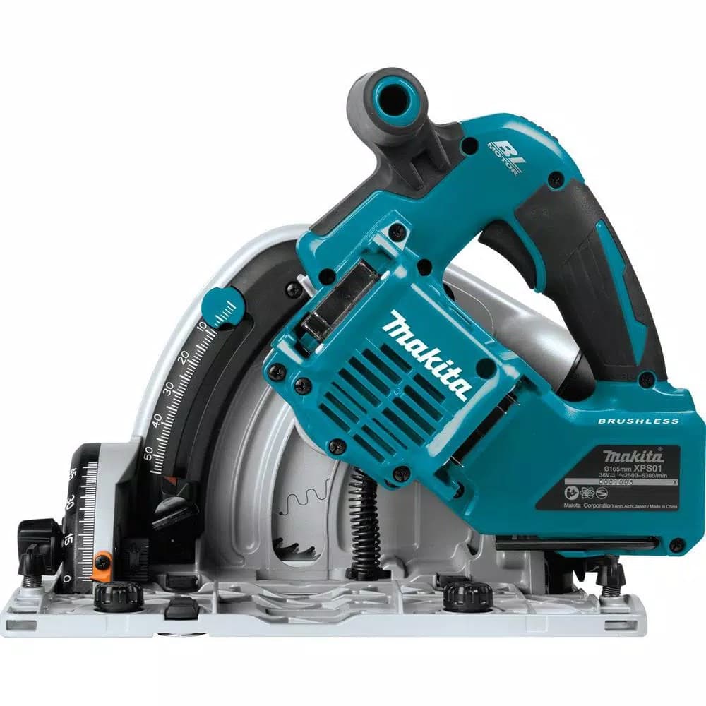 Makita 18V X2 LXT Brushless 6-1/2" Plunge Circular Saw (Tool Only) with 55T Carbide Blade