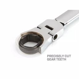 TEKTON 1/4 in. Flex-Head Ratcheting Combination Wrench, 72-Tooth, 6-Point thumbnail 6