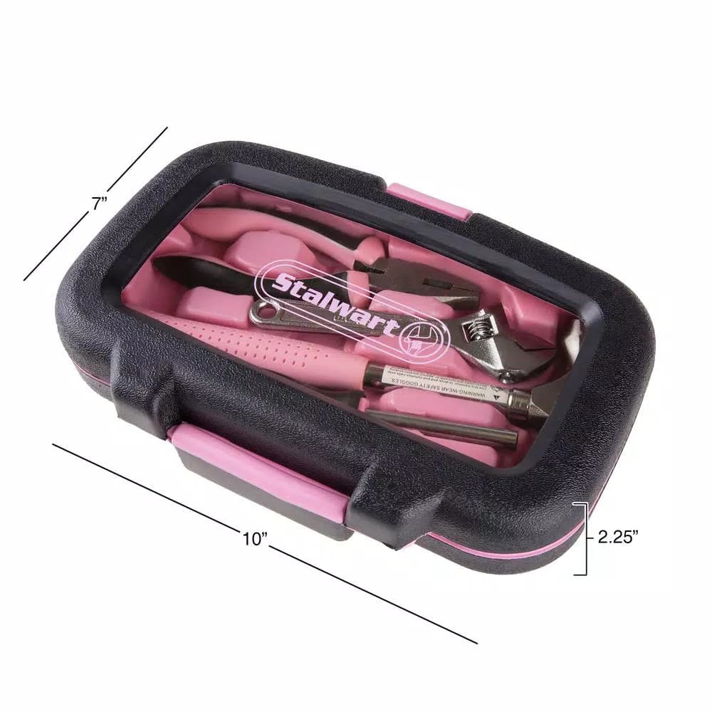 Stalwart 15-Piece Home Tool Kit with Sturdy Carrying Case