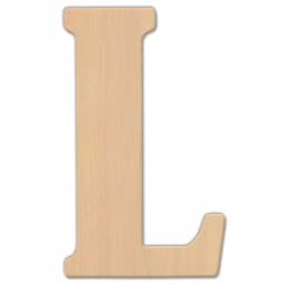 Jeff McWilliams Designs 23 in. Oversized Unfinished Wood Letter (L) - Industrial Style Wall Decor thumbnail 1