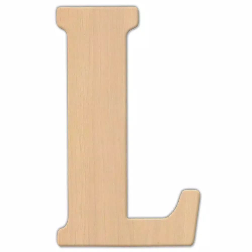 Jeff McWilliams Designs 23 in. Oversized Unfinished Wood Letter (L) - Industrial Style Wall Decor