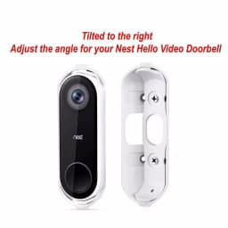 Wasserstein Adjustable Angle Wall Mount for Google Nest Hello Video Doorbell, White thumbnail 2