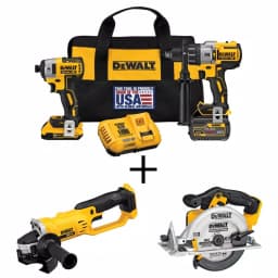 DEWALT 20V MAX XR Brushless 4-Tool Combo Kit with FLEXVOLT 6.0Ah & 2.0Ah Batteries thumbnail 1