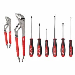 Milwaukee 8-Piece Screwdriver and Pliers Hand Tool Set with Comfort Grips thumbnail 1