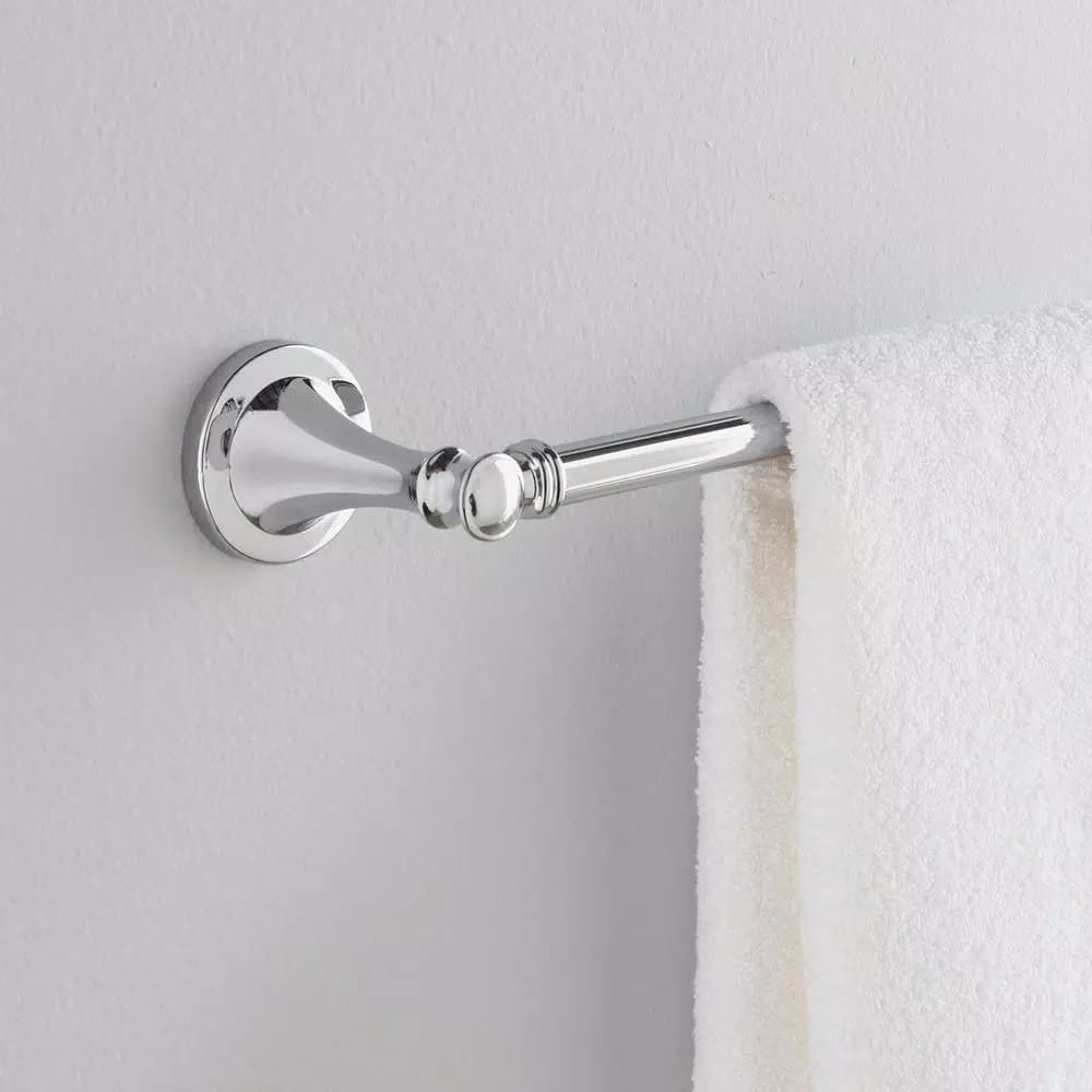 Delta Silverton 24 in. Polished Chrome Towel Bar, Modern Wall Mounted Design