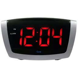 Equity by La Crosse Red LED Digital Alarm Clock with HI/LO Dimmer and Snooze - 7.25 in. x 3.9 in. thumbnail 1