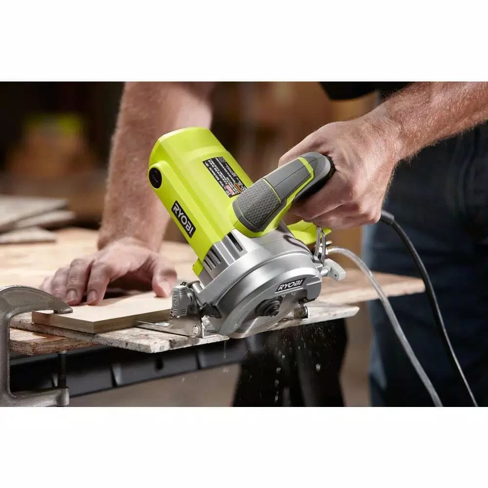 RYOBI 4 in. Handheld Wet Tile Saw, 12 Amp Corded Power Tool