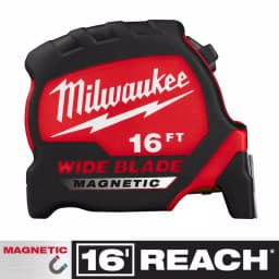 Milwaukee 16 ft. Wide Blade Magnetic Tape Measure with 17 ft. Reach thumbnail 1
