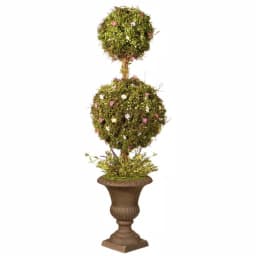 National Tree Company 45 in. Artificial Two-Ball Spring Topiary Tree with Decorative Urn Base thumbnail 1
