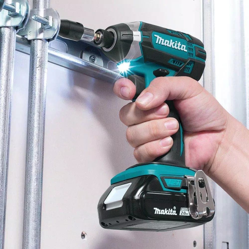 Makita 18V LXT Cordless 1/4 in. Compact Impact Driver Kit with Two 2.0 Ah Batteries, Rapid Charger, and Hard Case