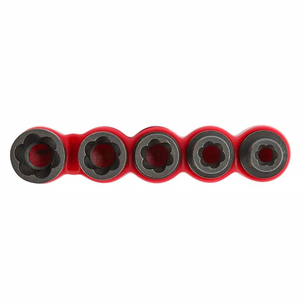 Milwaukee SHOCKWAVE Impact-Duty Extractor Set, 6-Piece with Square Socket Adapter