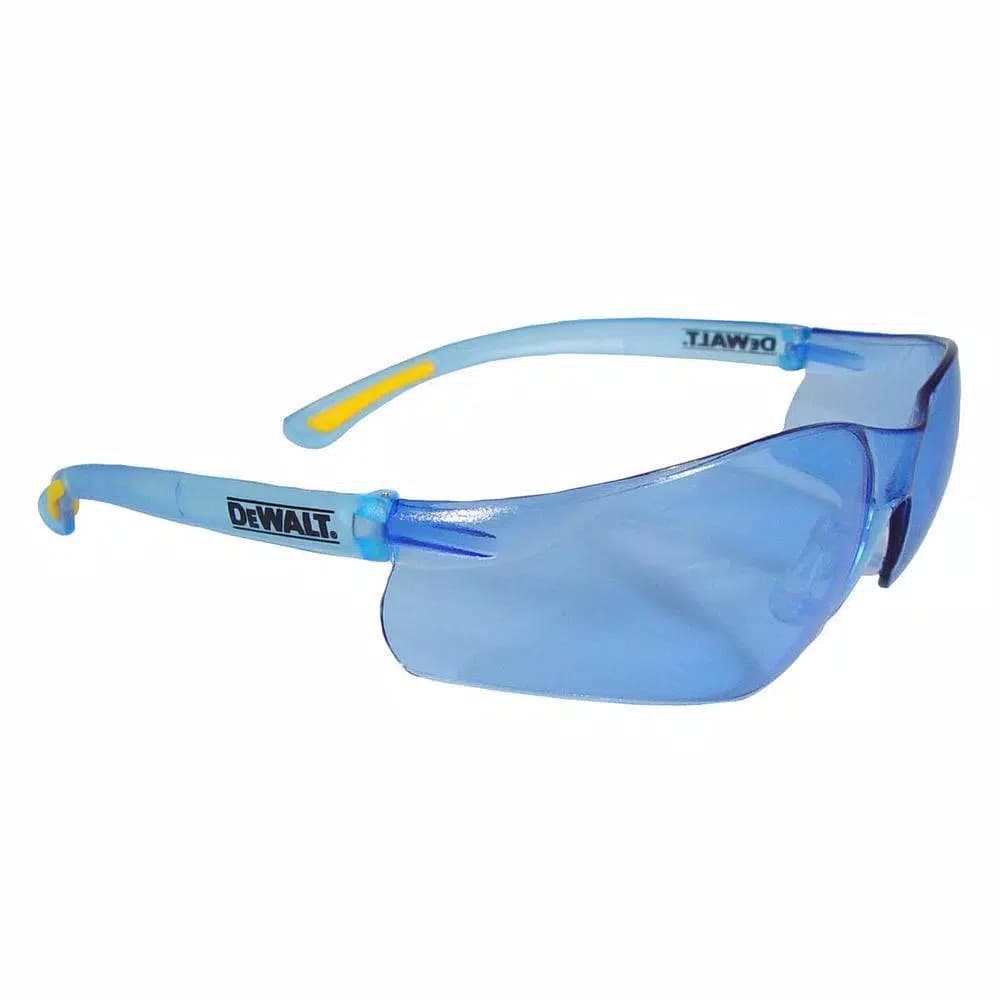 DeWalt Contractor Pro Safety Glasses with Light Blue Lens, Impact Resistant