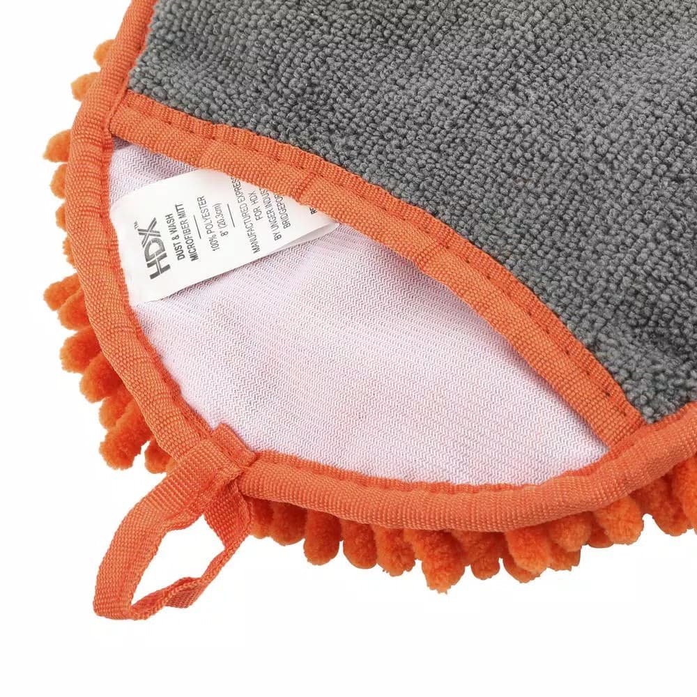 HDX Microfiber Dusting Mitt - Dual-Sided Cleaning Glove for Home and Car
