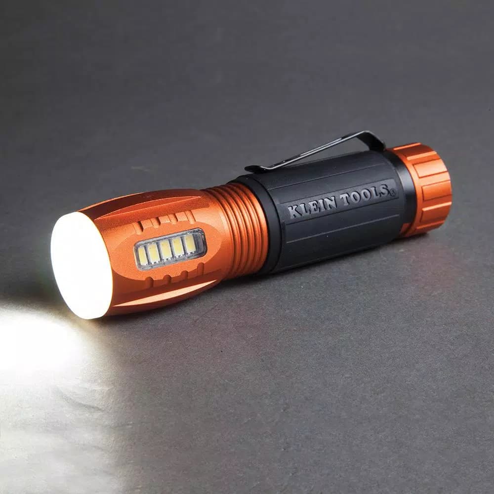 Klein Tools LED Flashlight with Work Light, 235 Lumens, Waterproof IP67