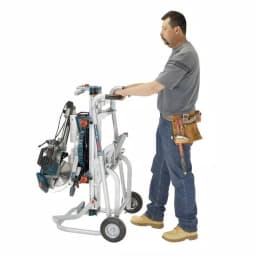 Bosch T4B Gravity Rise Miter Saw Stand with Wheels and Rapid-Release Mounts thumbnail 9