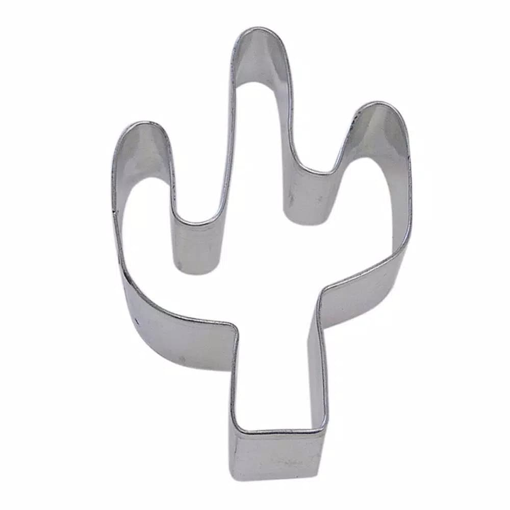 CybrTrayd-R&M 12-Piece Cactus Tinplated Steel Cookie Cutter Set with Recipe