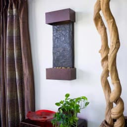 Water Wonders Small Nojoqui Falls Wall Fountain - Genuine Indian Rajah Slate with LED Lighting thumbnail 4