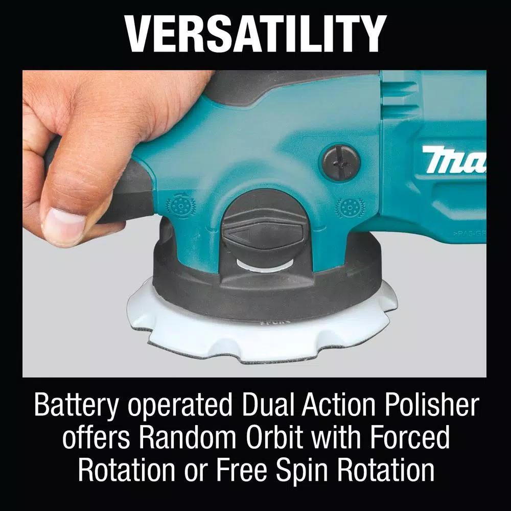 Makita 18V LXT Brushless Cordless 5 in./6 in. Dual Action Random Orbit Polisher Kit (5.0 Ah)