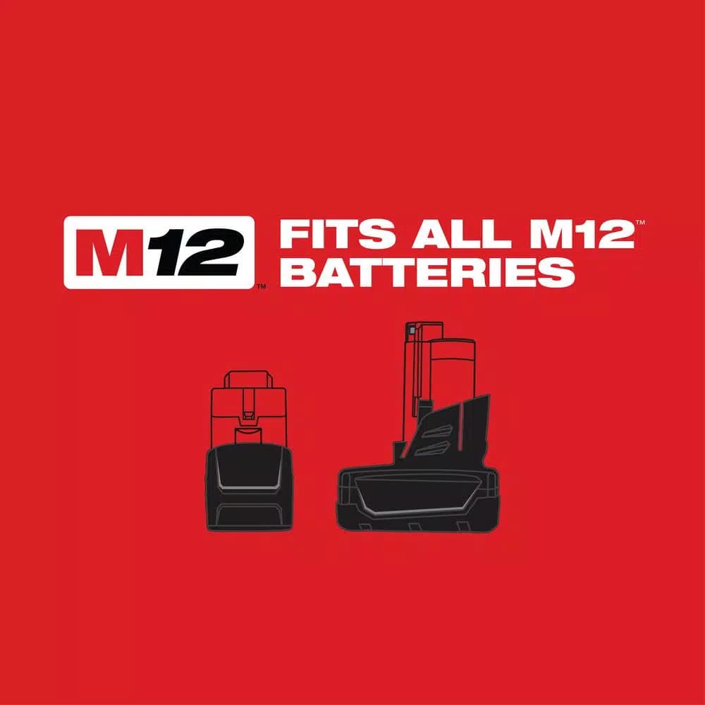 Milwaukee M12 FUEL 3/8 in. Stubby Brushless Cordless Impact Wrench Kit with Two Batteries and Charger