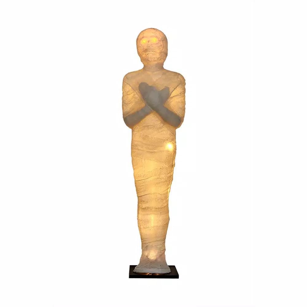 Unbranded 37 in. Light Up Mummy Standing Halloween Decoration with LED Lights
