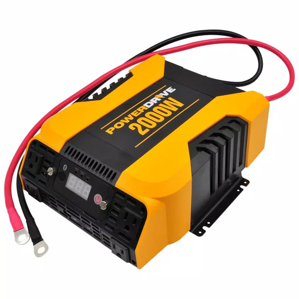 PowerDrive 2000W Power Inverter with Bluetooth App, 4 AC Outlets, USB-C & USB Ports