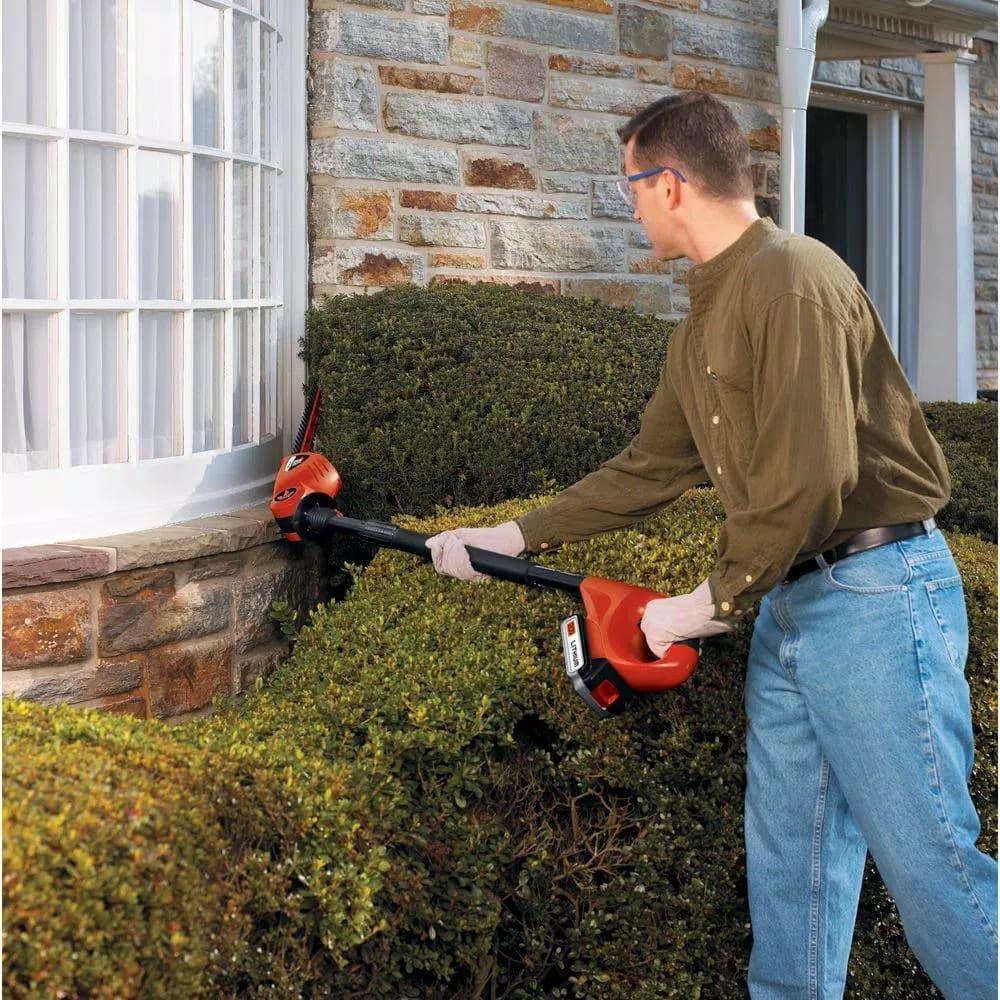 BLACK+DECKER 20V MAX Cordless Pole Hedge Trimmer with 1.5 Ah Battery and Charger