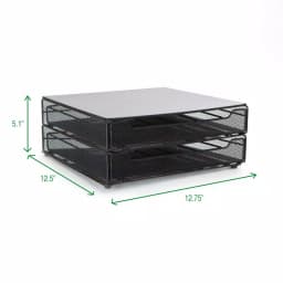 Mind Reader Jumbo 72-Capacity Metal Mesh Double Coffee Pod Storage Drawer, Black thumbnail 6